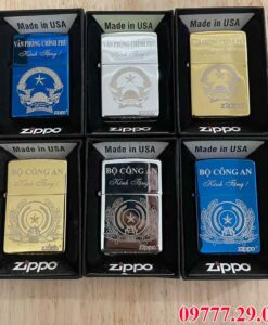 Zippo công an 3 các mẫu zippo công an