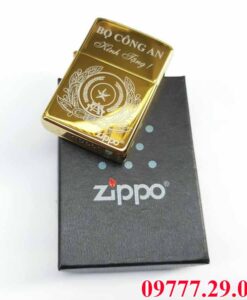 Zippo công an 1 zippo công an màu vàng